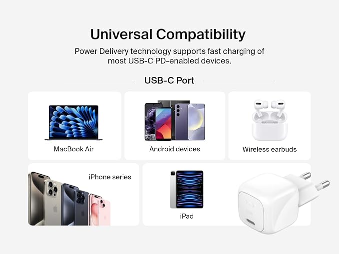 Chargeur secteur Belkin BoostCharge 30W USB-C Power Delivery – Blanc