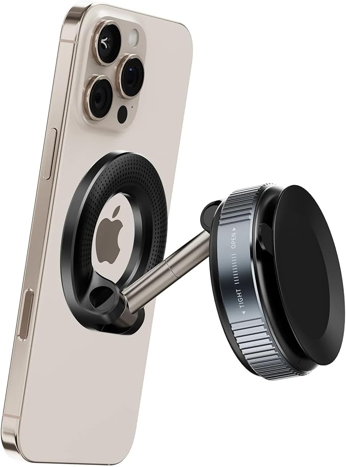 Support Téléphone Magnétique pour Voiture K007 / X68 – Ventouse, Rotation 360° – Noir