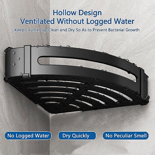 Lot 2 Etagères angle - Organisateur Pour coin de douche+ Scotch DF