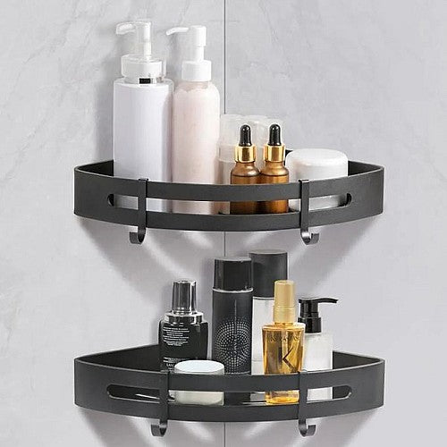 Lot 2 Etagères angle - Organisateur Pour coin de douche+ Scotch DF