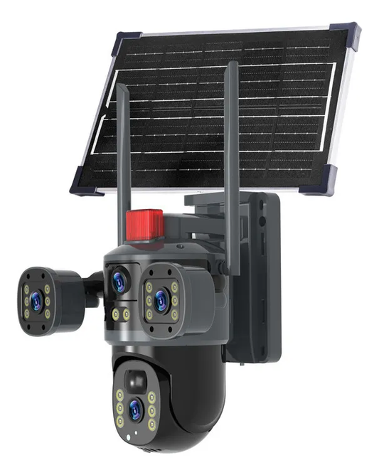 Caméra PTZ Extérieure 8MP 4K Wi-Fi à Énergie Solaire
