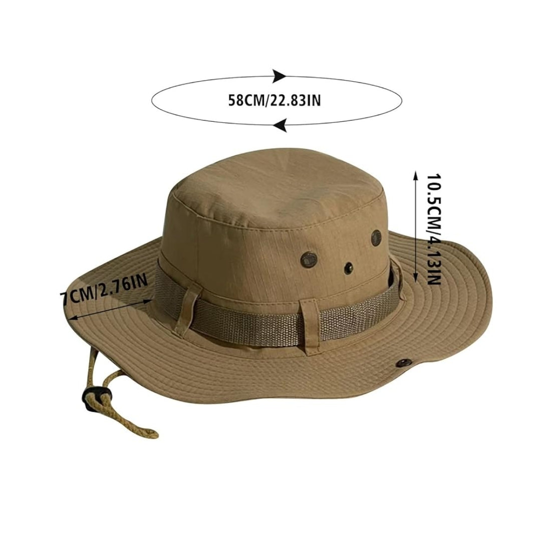 Chapeau De Soleil Pliable Avec Protection UV Unisexe Beige