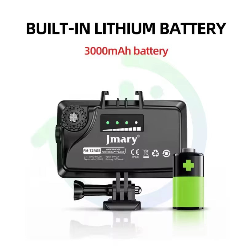 Lumière vidéo RVB étanche-Rechargeable