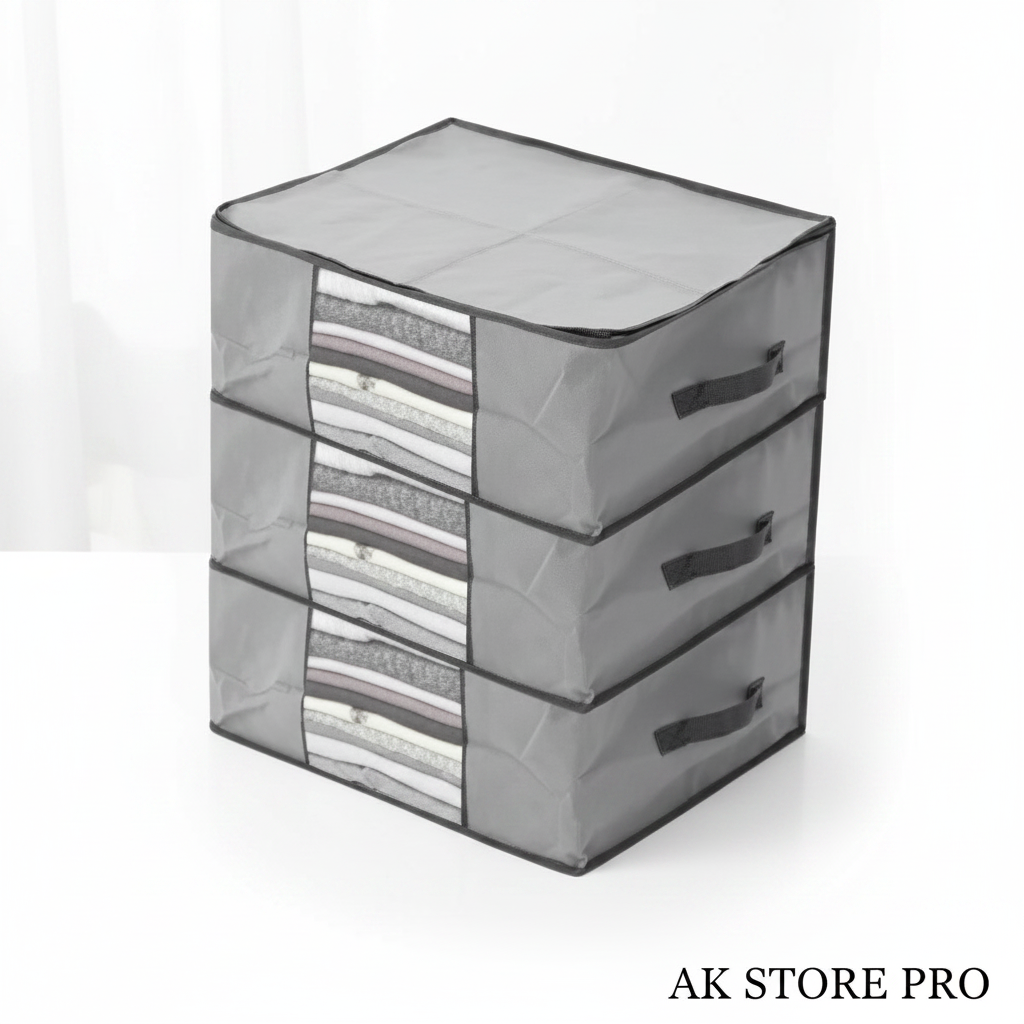 Pack 3 Sacs de Rangement Multifonction avec Fenêtre Transparente