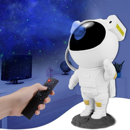 Projecteur laser Astronaute Galaxie Étoiles avec télécommande et angle réglable à 360 degrés