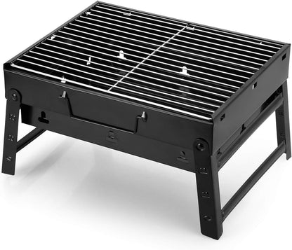 Barbecue au charbon de bois portable - Barbecue de table - Barbecue de camping - Barbecue de pique-nique - Barbecue de camping portable - Barbecue amovible pour extérieur, pique-nique, voyage, jardin