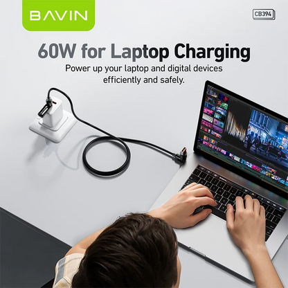 Câble BAVIN CB394 60W 4 en 1 en silicone avec lumière RGB
