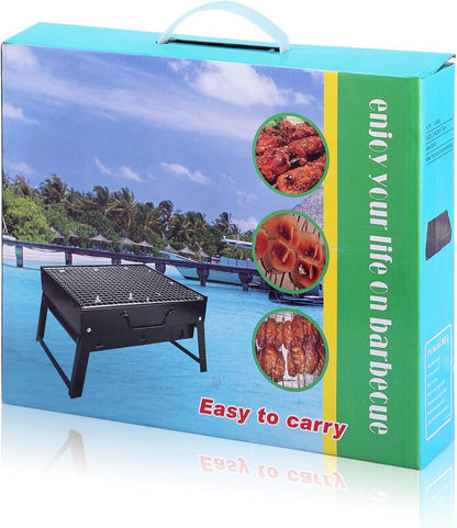 Barbecue au charbon de bois portable - Barbecue de table - Barbecue de camping - Barbecue de pique-nique - Barbecue de camping portable - Barbecue amovible pour extérieur, pique-nique, voyage, jardin