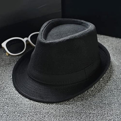 Chapeau de Jazz Rétro Imprimé Rayé – Chapeau de Soleil Britannique Unisexe Pliable pour Voyage