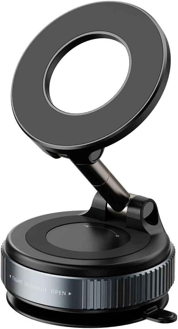Support Téléphone Magnétique pour Voiture K007 / X68 – Ventouse, Rotation 360° – Noir