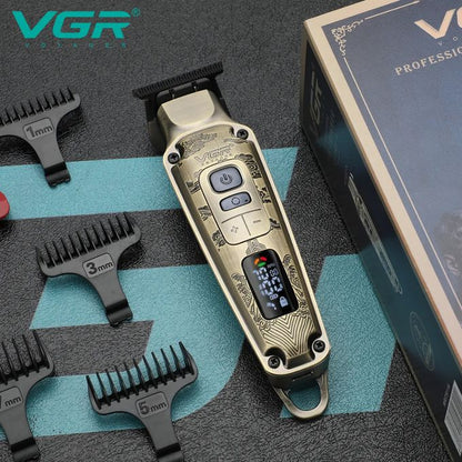 Tondeuse Cheveux Professionnelle Sans Fil VGR V-954 - 300 Min Autonomie Charge Rapide