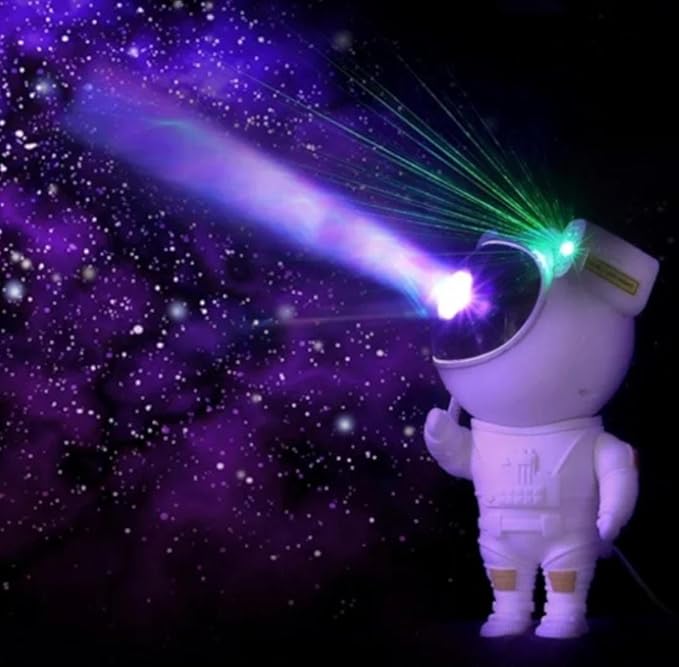Projecteur laser Astronaute Galaxie Étoiles avec télécommande et angle réglable à 360 degrés