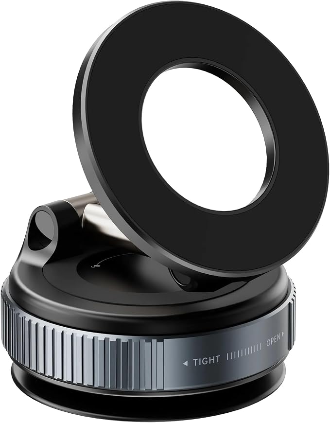 Support Téléphone Magnétique pour Voiture K007 / X68 – Ventouse, Rotation 360° – Noir