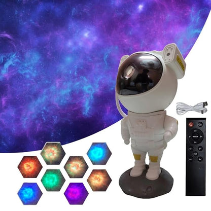 Projecteur laser Astronaute Galaxie Étoiles avec télécommande et angle réglable à 360 degrés