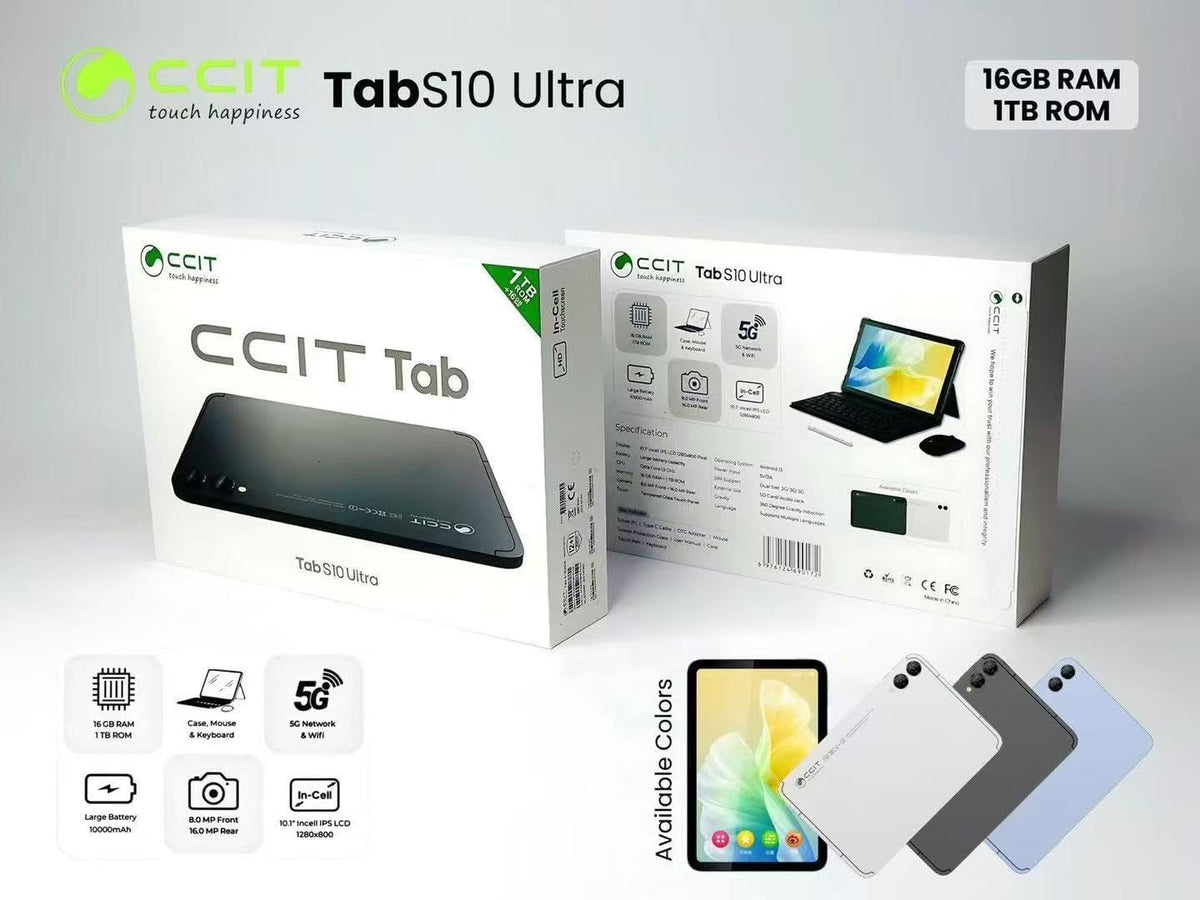 Tablette CCIT Tab S10 Ultra 16 Go RAM + 1 To – Noir