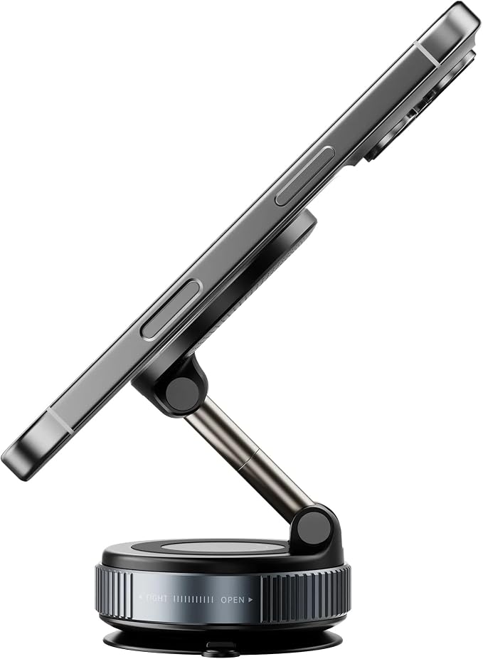 Support Téléphone Magnétique pour Voiture K007 / X68 – Ventouse, Rotation 360° – Noir