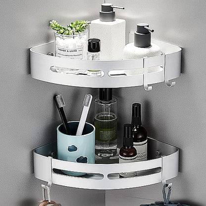 Lot 2 Etagères angle - Organisateur Pour coin de douche+ Scotch DF