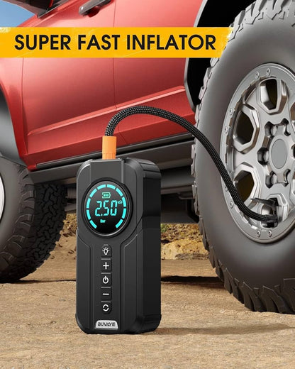 Démarreur de batterie de voiture 4 en 1 avec pompe à air avancée
