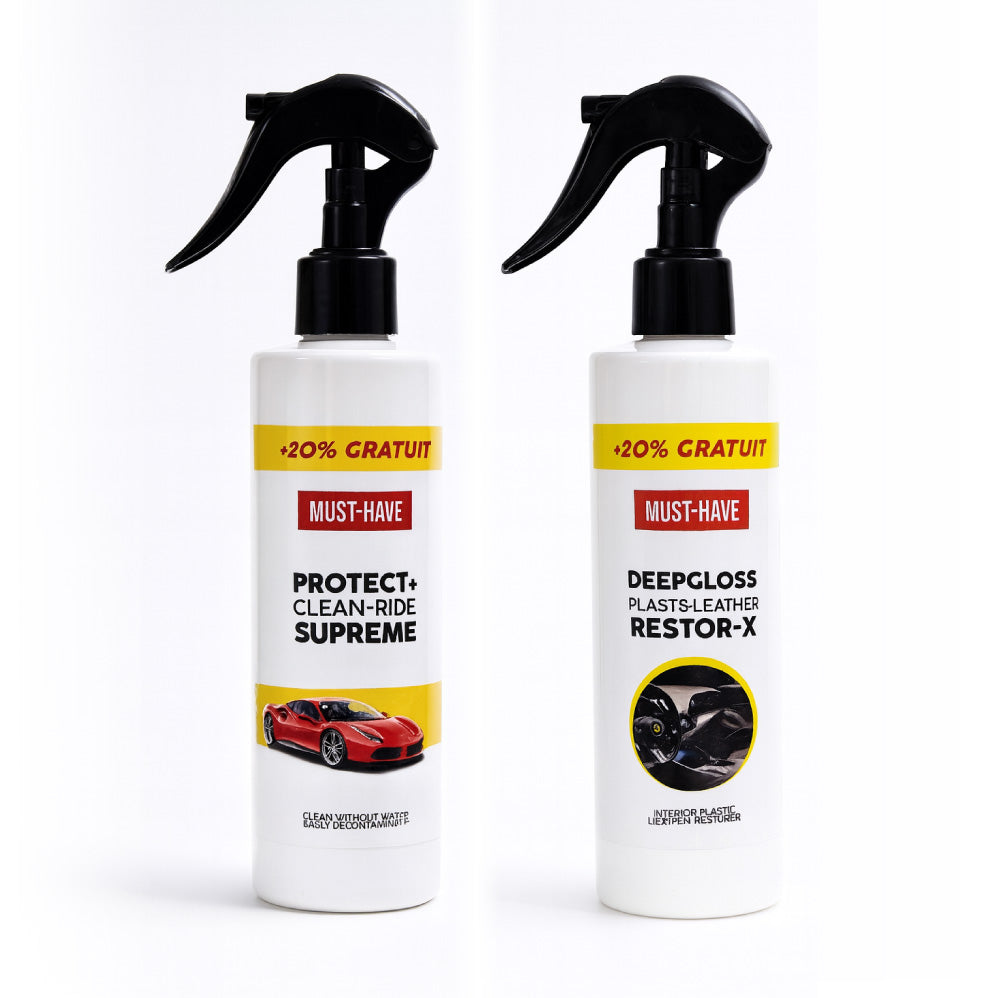 Pack Nettoyant + rénovateur cuir et plastique