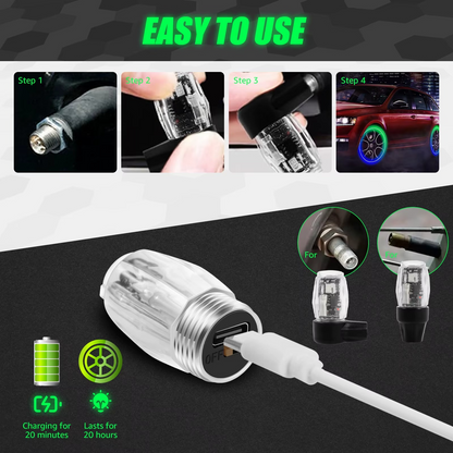Bouchons LED Intelligents 6 Modes - Détecteur de Mouvement Étanche