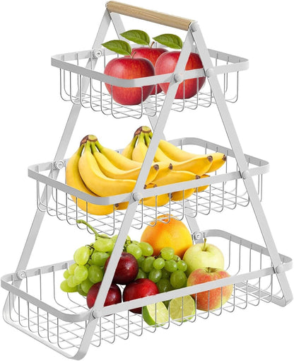 Corbeille à fruits à 3 niveaux