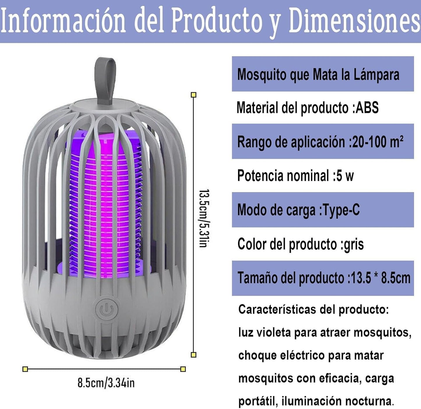 lampe anti-moustique portable