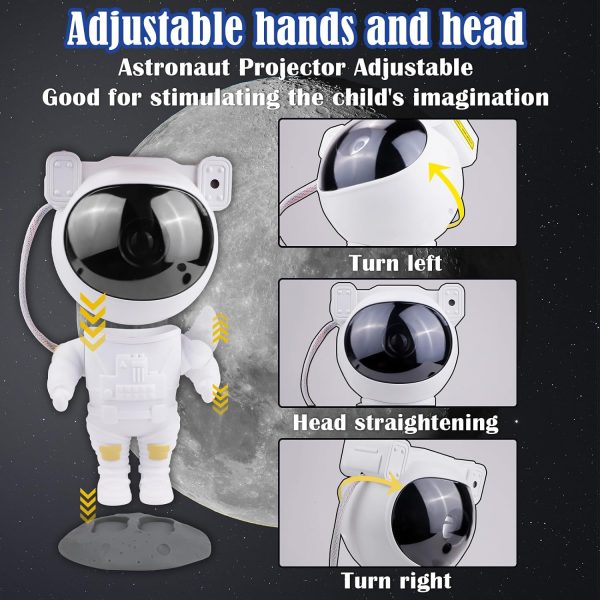 Projecteur laser Astronaute Galaxie Étoiles avec télécommande et angle réglable à 360 degrés