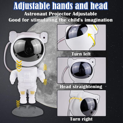 Projecteur laser Astronaute Galaxie Étoiles avec télécommande et angle réglable à 360 degrés