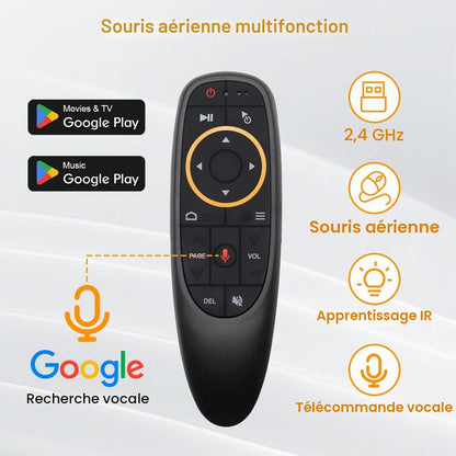 Télécommande Air Mouse G10 Sans Fil 2.4 GHz avec Commande Vocale
