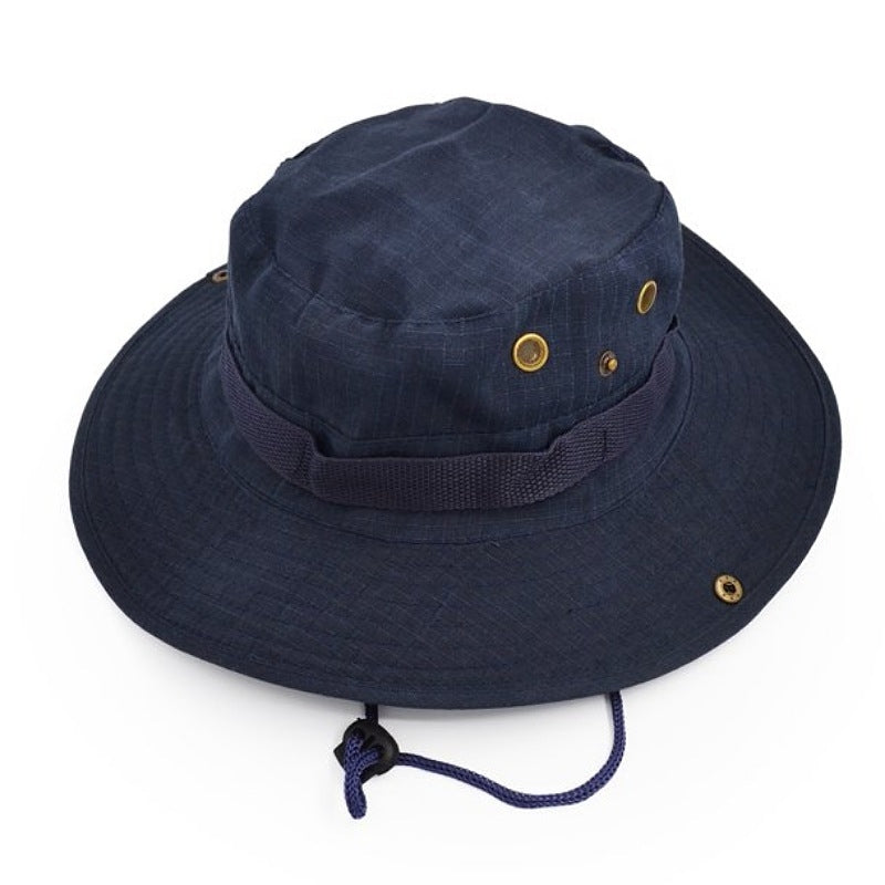 Chapeau De Seau Unisexe Protection Solaire Extérieure Pliable Bleu