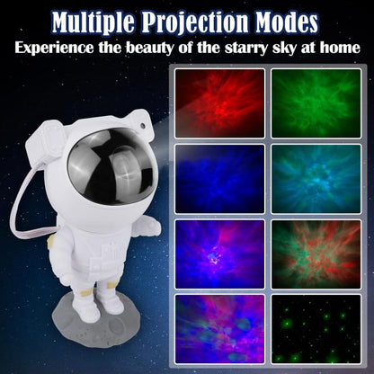 Projecteur laser Astronaute Galaxie Étoiles avec télécommande et angle réglable à 360 degrés