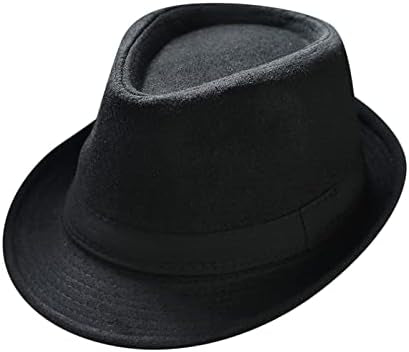 Chapeau de Jazz Rétro Imprimé Rayé – Chapeau de Soleil Britannique Unisexe Pliable pour Voyage