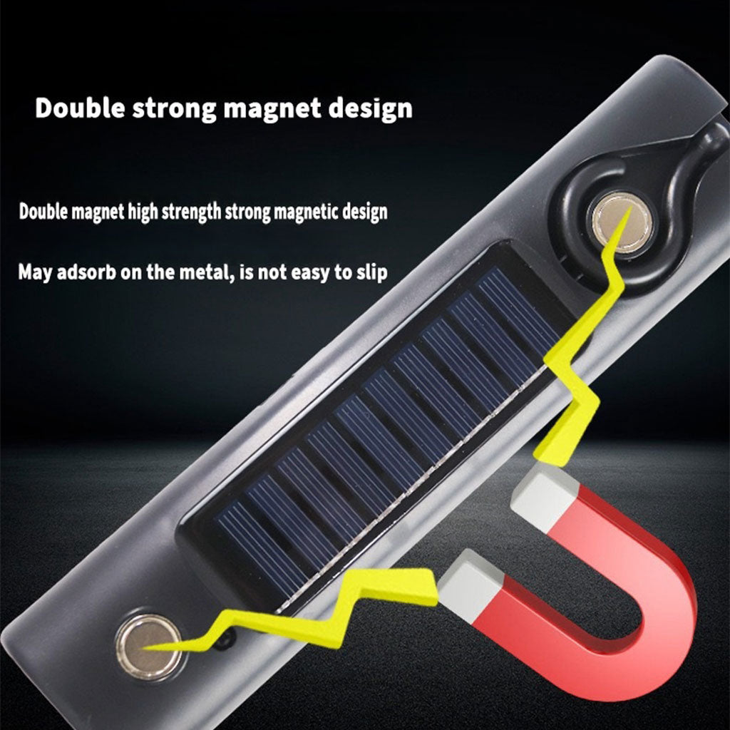 Lampe de Travail LED Rechargeable Éclairage Ultra-Puissant avec Panneau Solaire Intégré – مصباح عمل قابل للشحن