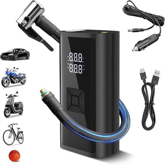 Compresseur portable LYTOOL 150 PSI, 12 V DC avec LED pour pneus de voiture, moto, vélo et ballons. Découvrez-le chez AKSTOREPRO.