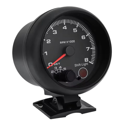 Tachymètre voiture 12V 0-8000 RPM – Compteur tours moteur universel 4, 6, 8 cylindres, rétroéclairage LED 7 couleurs, jauge noire style racing