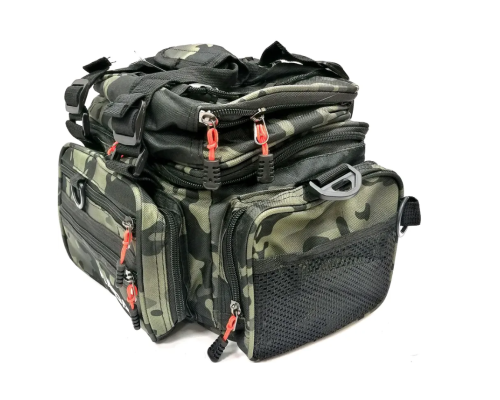 Sac de Pêche Kaida TP23 Camouflage – Sac Bandoulière pour Moulinets et Accessoires de Pêche, 37 × 19 × 23 cm