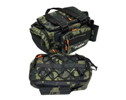 Sac de Pêche Kaida TP23 Camouflage – Sac Bandoulière pour Moulinets et Accessoires de Pêche, 37 × 19 × 23 cm