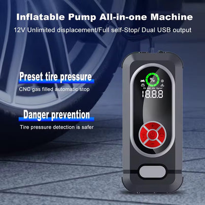 Démarreur de voiture portable avec compresseur d'air