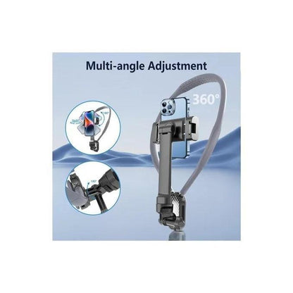 Jamey Support de Cou MG-01 2-en-1 pour Smartphone et Caméra – Tournage POV, Rotation 360°, Pliable et Confortable, Compatible GoPro, Insta360, Caméras d’Action et Smartphones
