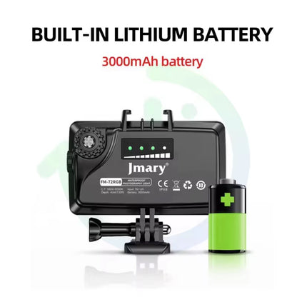 Lumière vidéo RVB étanche-Rechargeable