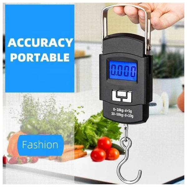 Pèse-Bagages Électronique à Crochet – 50kg | Balance Portable LCD