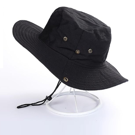 Chapeau De Seau Unisexe Protection Solaire Extérieure Pliable Bleu