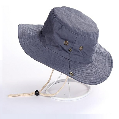 Chapeau De Seau Unisexe Protection Solaire Extérieure Pliable Bleu