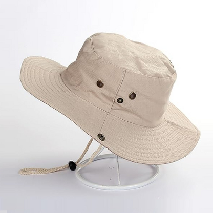 Chapeau De Seau Unisexe Protection Solaire Extérieure Pliable Bleu