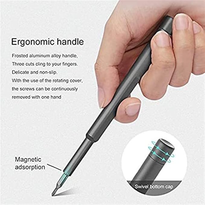 63 In 1 Screwdriver Set Precision Magnetic Screw Driver Bits Hex Bit Handle Mobile Phone Repair Screwdrive Kit Tools, Grey