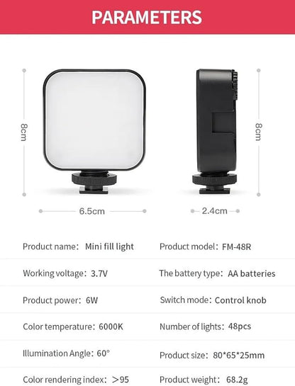Jmary FM-48R 3.7V Mini Portable Video Light