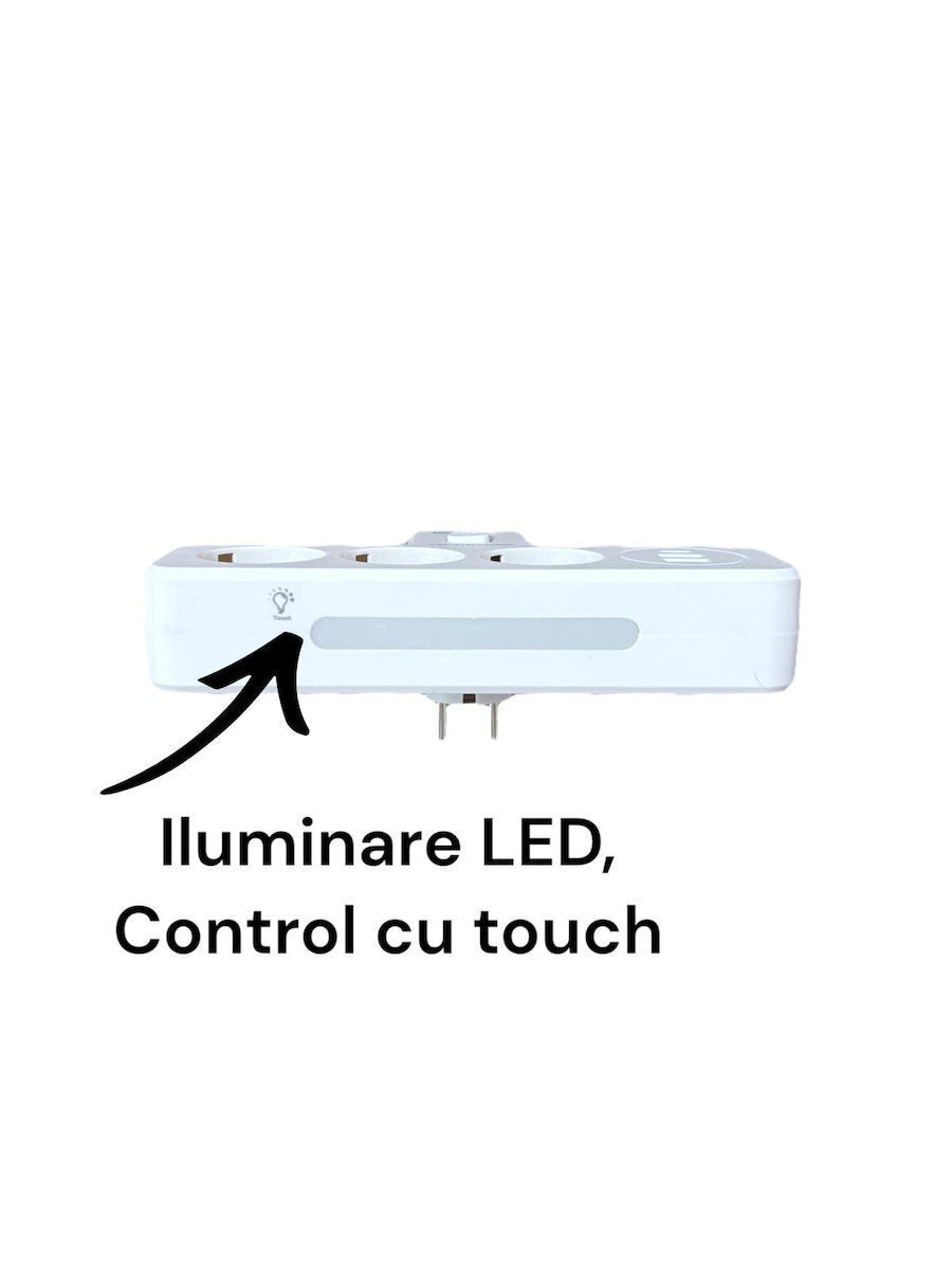 Power Strip 3 Positions with 2 USB-A and 1 USB-C