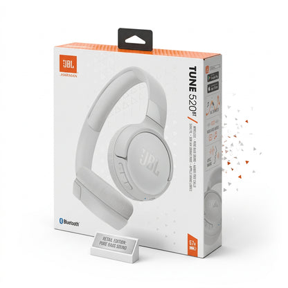 Découvrez le casque JBL Tune 520BT reconditionné : Bluetooth 5.3, son Pure Bass, microphone intégré et design pliable. Autonomie annoncée jusqu’à 57 h.