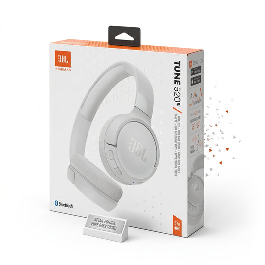 Découvrez le casque JBL Tune 520BT reconditionné : Bluetooth 5.3, son Pure Bass, microphone intégré et design pliable. Autonomie annoncée jusqu’à 57 h.