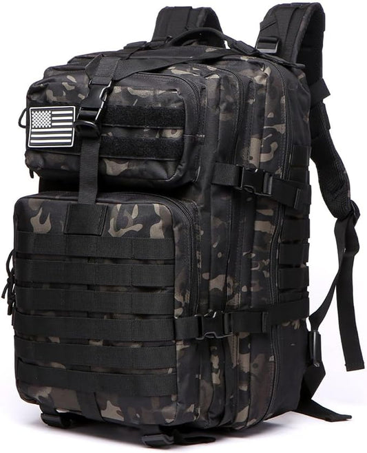 Emportez l'essentiel avec le sac à dos Thuram 45L en nylon robuste. Un sac spacieux pour la randonnée, le camping, la pêche et vos voyages.